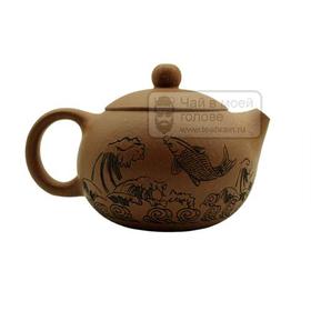 Чайник «Ча - 茶» 100 мл Исинская глина Хун Ни — Чайник «Ча - 茶» 100мл, Исинская глина
