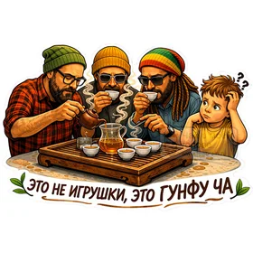 Стикер «Это не игрушки, это гунфу ча»